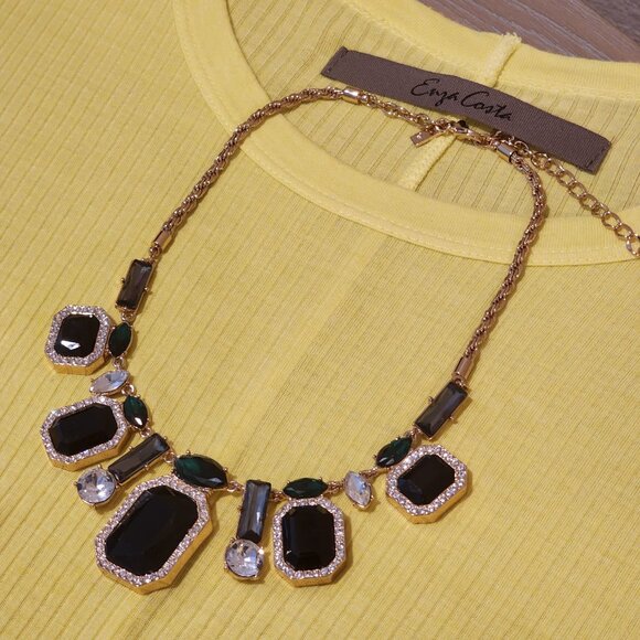 Brand New!! KATE SPADE: Gold|Emerald Green|Charcl Gray|Black|CZ|Crystal|Necklace - Picture 10 of 10